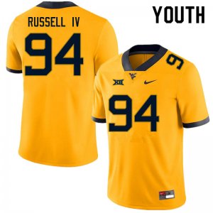 Youth West Virginia Mountaineers NCAA #94 Hammond Russell IV Gold Authentic Nike Stitched College Football Jersey SF15A26BG